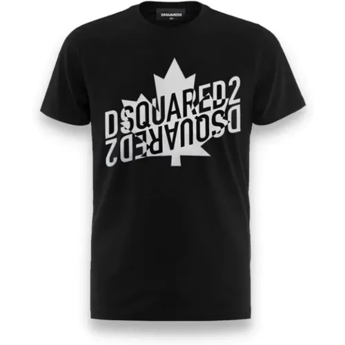 T-Shirt mit Blatt Logo Dsquared2 - Dsquared2 - Modalova