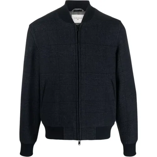 Check Pattern Wool Blend Coat , male, Sizes: S - Circolo 1901 - Modalova