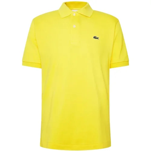 Klassisches Baumwoll-Poloshirt - Gelb , Herren, Größe: L - Lacoste - Modalova