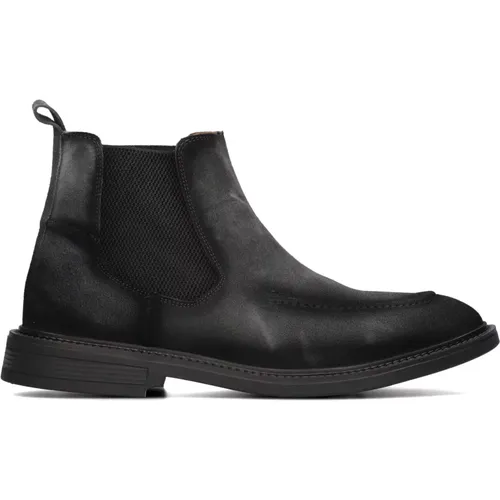 Herren Chelsea Boots in Grauem Wildleder , Herren, Größe: 43 EU - Stefano Lauran - Modalova