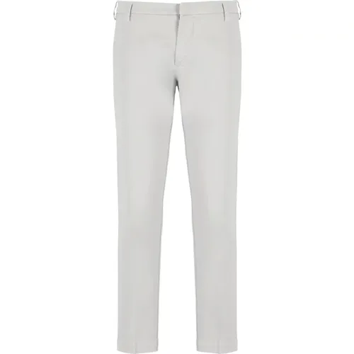 Grey Cotton Trousers with Logo Patch , male, Sizes: W36, W31, W33, W34, W32 - Entre amis - Modalova