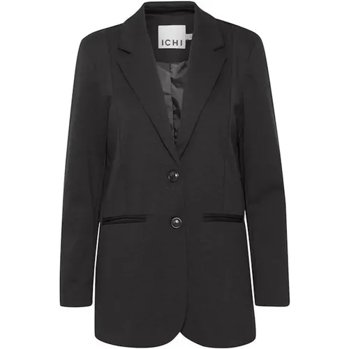 Stilvoller Oversize Blazer mit V-Ausschnitt und Knöpfen , Damen, Größe: S - Ichi - Modalova