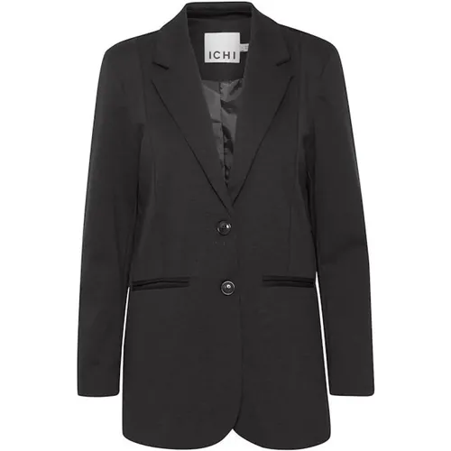 Stylish Oversize Blazer with V-Neck and Buttons , female, Sizes: L, S, XS - Ichi - Modalova