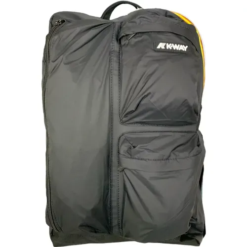 Grün-Schwarzer Rucksack K-Way - K-way - Modalova