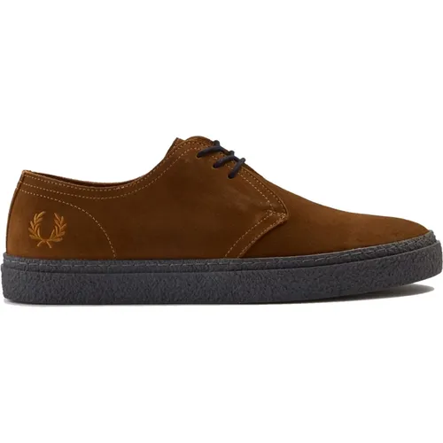 Linden Suede Ginger-40 , male, Sizes: 6 UK, 9 UK - Fred Perry - Modalova