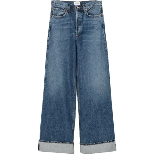 Flared Dame Jeans , female, Sizes: W24, W27, W28, W26 - Agolde - Modalova