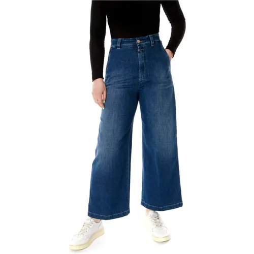 Barton Cropped Wideleg Highwaist Jeans - closed - Modalova