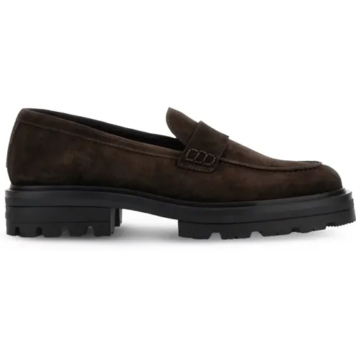 Saddle Moccasins with Extra-Light Sole , male, Sizes: 7 UK, 8 UK, 10 UK, 5 UK - Hogan - Modalova