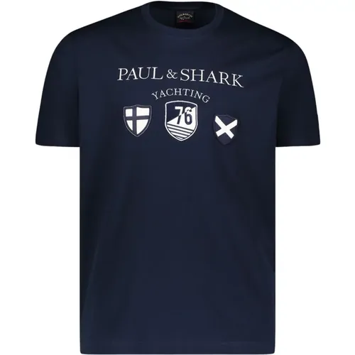 Nautisches besticktes Herren-T-Shirt - PAUL & SHARK - Modalova