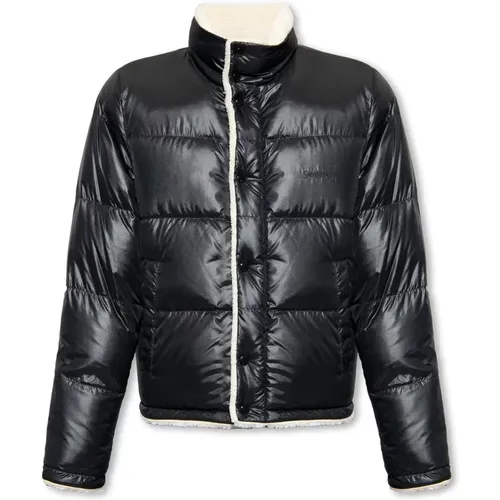 Down jacket with logo , male, Sizes: L - Saint Laurent - Modalova