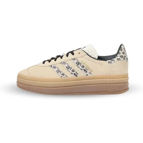 Gazelle Bold Cream Black Leopard , Herren, Größe: 40 EU - Adidas - Modalova