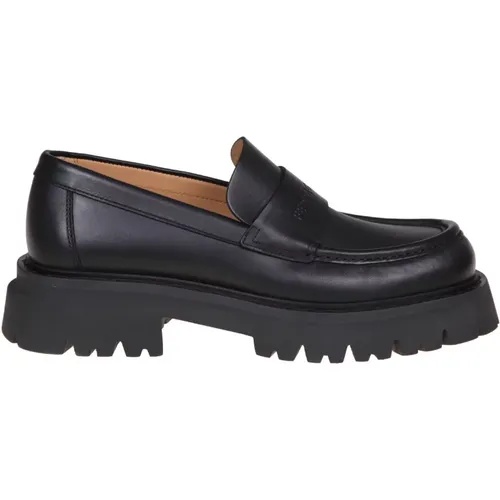 Fergal Leather Loafers with Logo , male, Sizes: 8 1/2 UK - Salvatore Ferragamo - Modalova