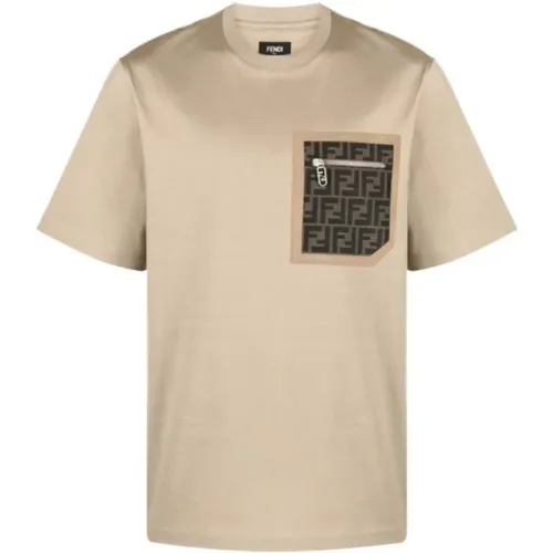 Jacquard Taschen T-Shirt Fendi - Fendi - Modalova