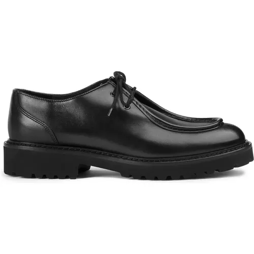 Elegante Schwarze Lederschnürschuhe , Herren, Größe: 44 EU - Doucal's - Modalova