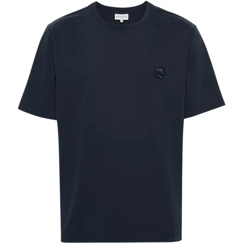 Fox Head Patch Tee , male, Sizes: L - Maison Kitsuné - Modalova