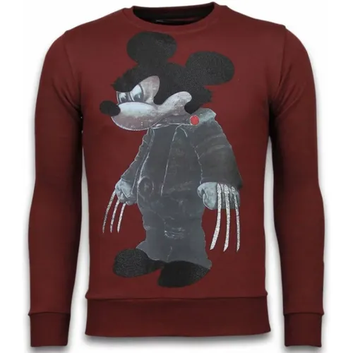 Bad Mouse Smoking Rhinestone - Men Sweaters - 6174B , male, Sizes: L, S, XL, 2XL, M - Local Fanatic - Modalova