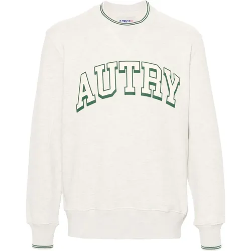 Weiße Pullover mit Logo-Kragen , Herren, Größe: L - Autry - Modalova