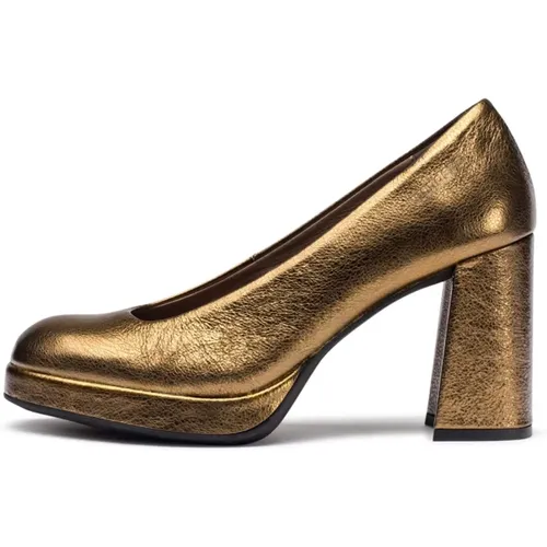 Absätze Captain Gold, Farbe: Metallic , Damen, Größe: 36 EU - Wonders - Modalova