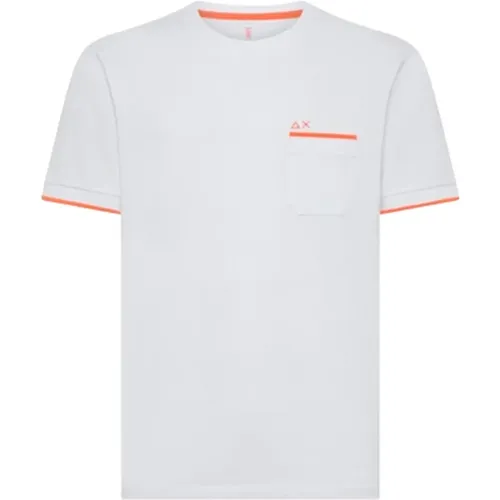 Small Stripes Cuff T-Shirt , male, Sizes: L, 2XL - Sun68 - Modalova