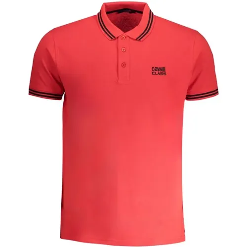 Cotton Polo Shirt with Embroidery , male, Sizes: 2XL, L, XL, M - Cavalli Class - Modalova