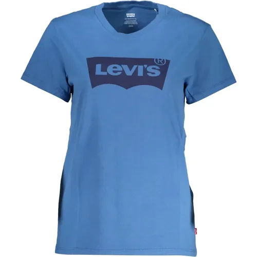 Levi's, Blaue Baumwolltops T-Shirt mit Druck , Herren, Größe: S - Levis - Modalova