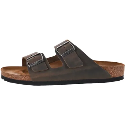 Arizona Oiled Leather Sandals , male, Sizes: 10 UK, 8 UK, 9 UK, 6 UK, 7 UK - Birkenstock - Modalova