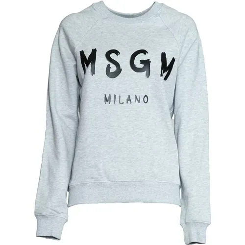 Women's Clothing Sweatshirts Grey Aw23 , female, Sizes: M - Msgm - Modalova