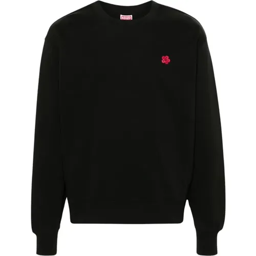 Schwarzer Pullover mit Logo-Patch,Schwarze Knitt Pullover - Kenzo - Modalova