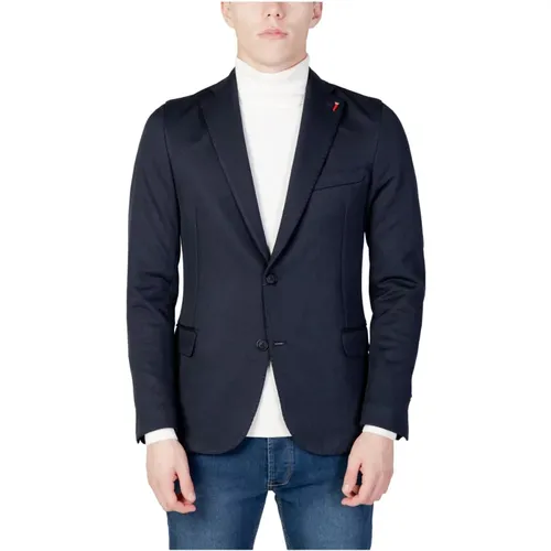 Blauer Reverskragen Blazer , Herren, Größe: 3XL - Mulish - Modalova