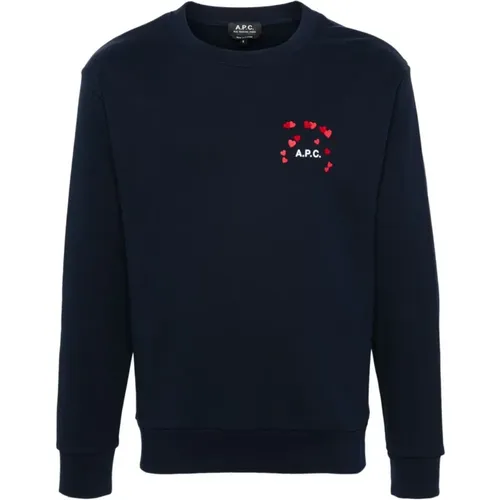 Sweater with Logo Detail , male, Sizes: XS, S, L, M, XL - A.p.c. - Modalova