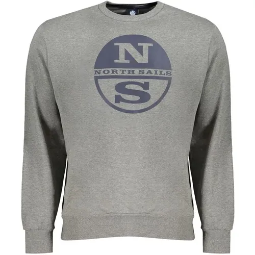 Grey Cotton Sweater , male, Sizes: M, L, S, 2XL, XL - North Sails - Modalova