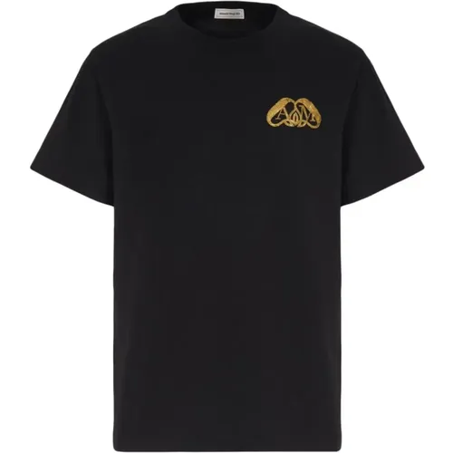 Golden Seal Logo T-shirts and Polos , male, Sizes: L, S, M - alexander mcqueen - Modalova