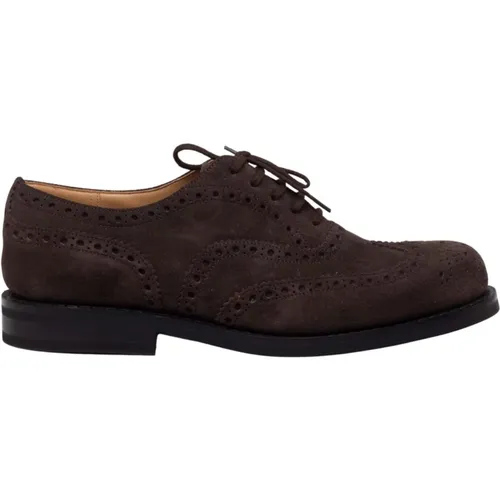 Handcrafted Suede Brogue Oxford Shoe , male, Sizes: 6 1/2 UK, 6 UK - Church's - Modalova