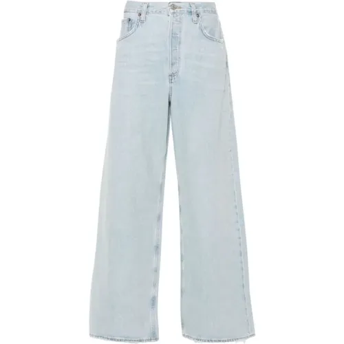 Hellblaue Distressed Denim Jeans , Damen, Größe: W26 - Agolde - Modalova