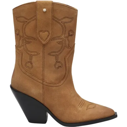 Braune spitze Zehen Cowboy Stiefel - Fabienne Chapot - Modalova