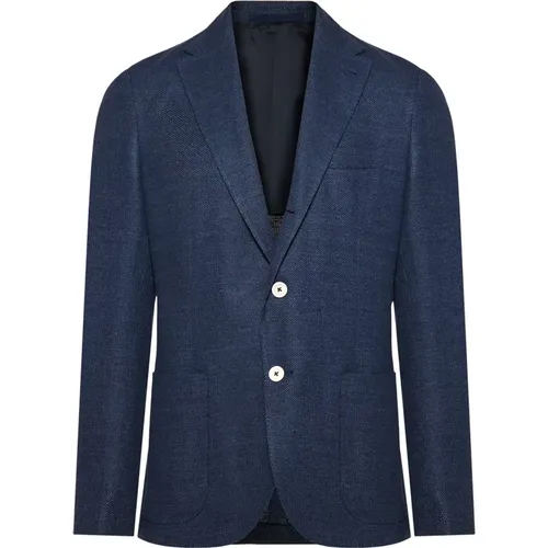 Linen/cotton blazer , male, Sizes: M - Eleventy - Modalova