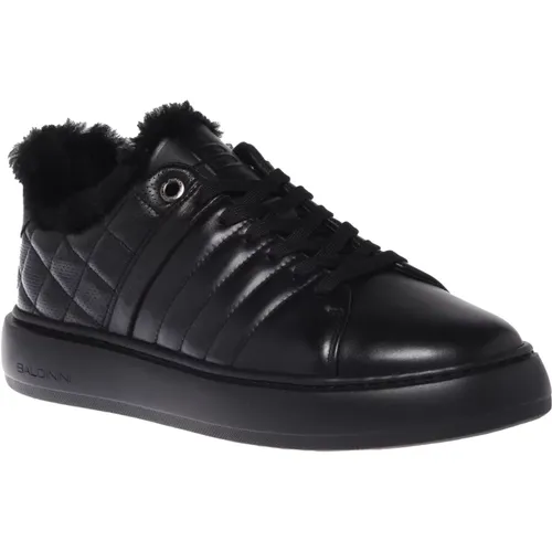 Trainers in speckled leather and quilted leather , Herren, Größe: 39 EU - Baldinini - Modalova