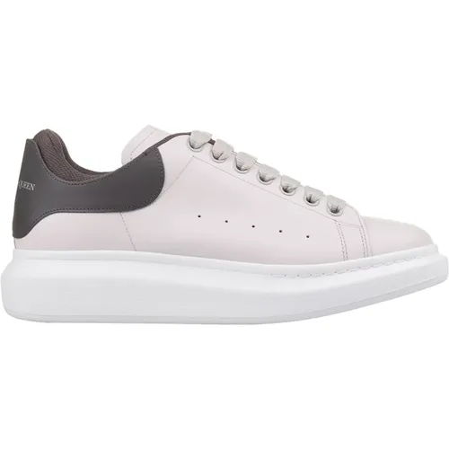 Grey Oversized Leather Sneakers , male, Sizes: 7 1/2 UK, 9 1/2 UK, 11 1/2 UK, 6 UK, 12 UK, 8 UK, 8 1/2 UK, 7 UK, 10 1/2 UK, 10 UK - alexander mcqueen - Modalova