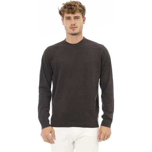 Crewneck Long Sleeve Regular Fit Sweater , male, Sizes: L - Alpha Studio - Modalova