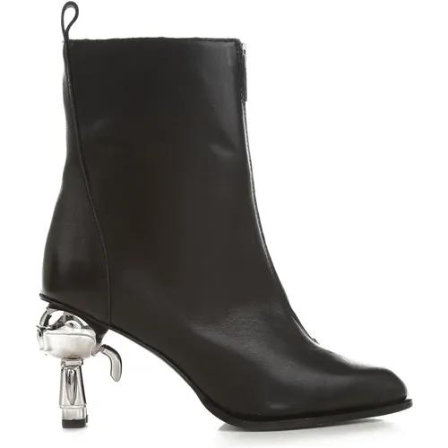 Leather Zip Ankle Boot , female, Sizes: 6 UK, 3 UK - Karl Lagerfeld - Modalova