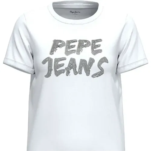 Stylisches T-Shirt , Damen, Größe: S - Pepe Jeans - Modalova