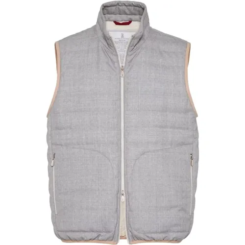 Grey Jackets for Men , male, Sizes: XL, M, S - BRUNELLO CUCINELLI - Modalova