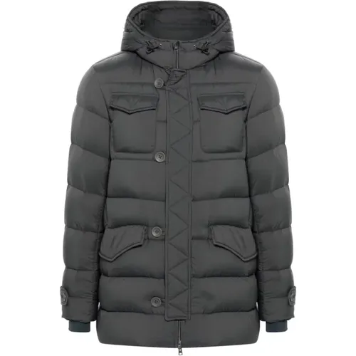 Grey Goose Down Padded Coat , male, Sizes: S, XS, L, M - Herno - Modalova