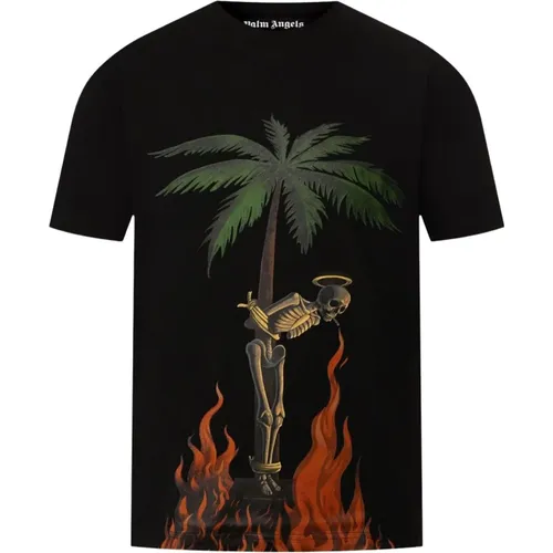 T-Shirt , Herren, Größe: XS - Palm Angels - Modalova