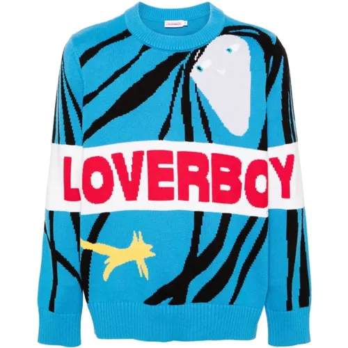 Logo Cotton Jumper , male, Sizes: S - Loverboy by Charles Jeffrey - Modalova