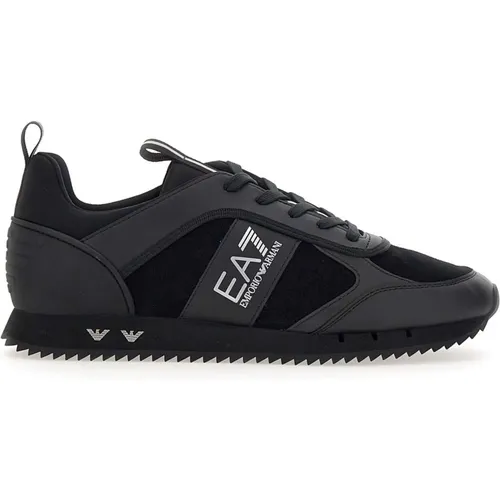 Schwarze Sneakers für Herren , Herren, Größe: 40 1/2 EU - Emporio Armani EA7 - Modalova