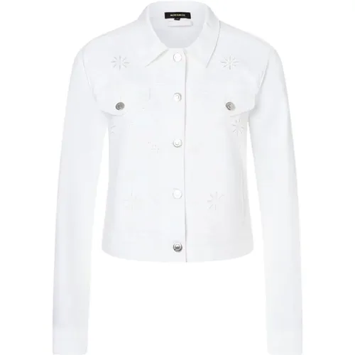 Weiße Bestickte Jeansjacke Sommerkollektion , Damen, Größe: 2XL - MORE & MORE - Modalova