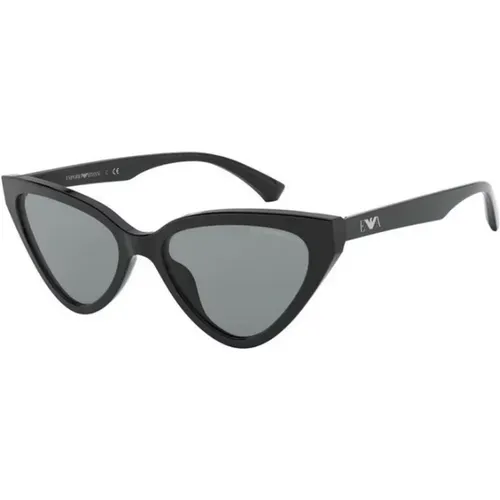 Schwarze Rahmen Sonnenbrille Ea4136 Modell , unisex, Größe: 55 MM - Emporio Armani - Modalova