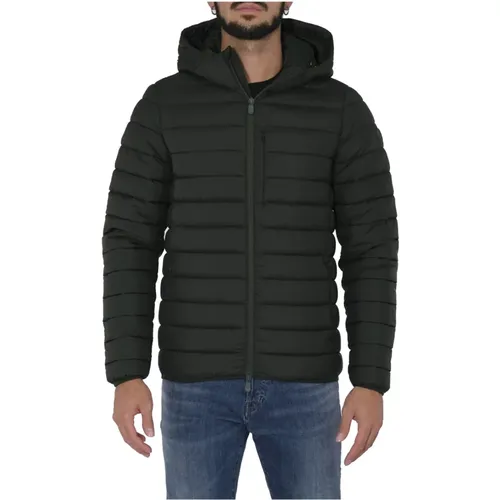 Dark Hooded Jacket , male, Sizes: 2XL, S/M, 4XL - Save The Duck - Modalova