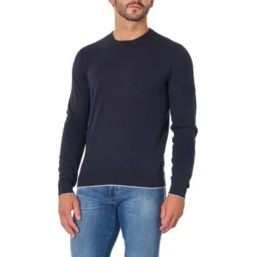 Crewneck Sweater with Contrast Trim , male, Sizes: XS, S - Armani Exchange - Modalova